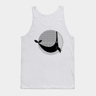 Ocean Whale in Sea Wave Patterns Tank Top